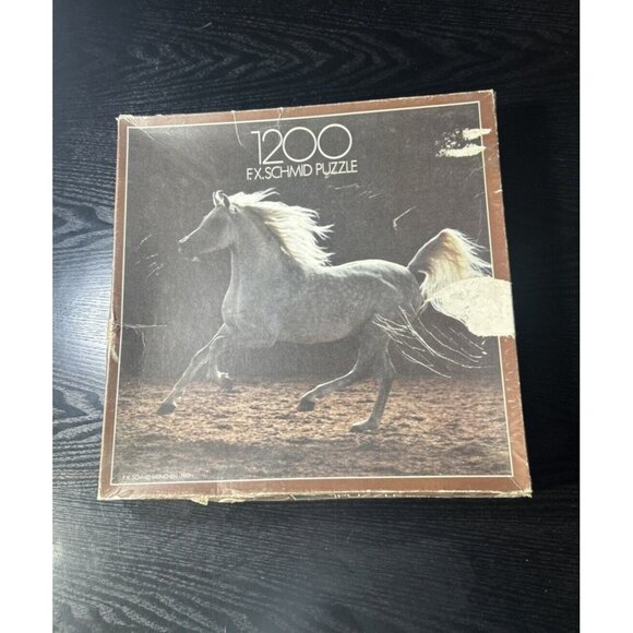 FX Schmid 1200 Piece Exquisit Jigsaw Puzzle Wild Mustang Horse Vintage in Box - Picture 1 of 9